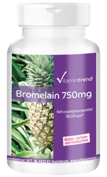 Bromelina 750mg , Vegan, 180 Capsule, Confezione grande