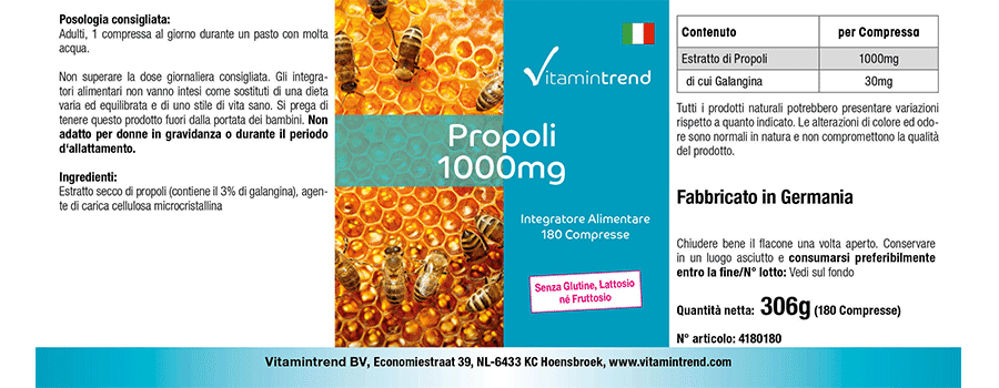 Propolis 1000mg - 180 compresse